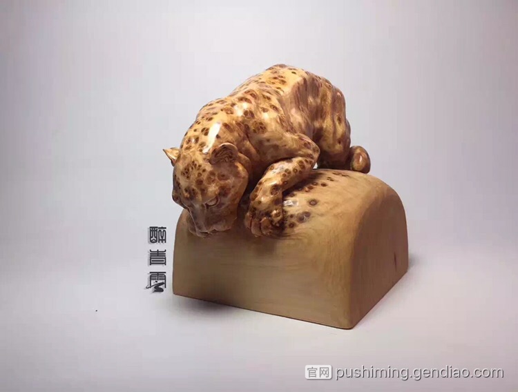 一组精美的豹子雕刻作品欣赏
