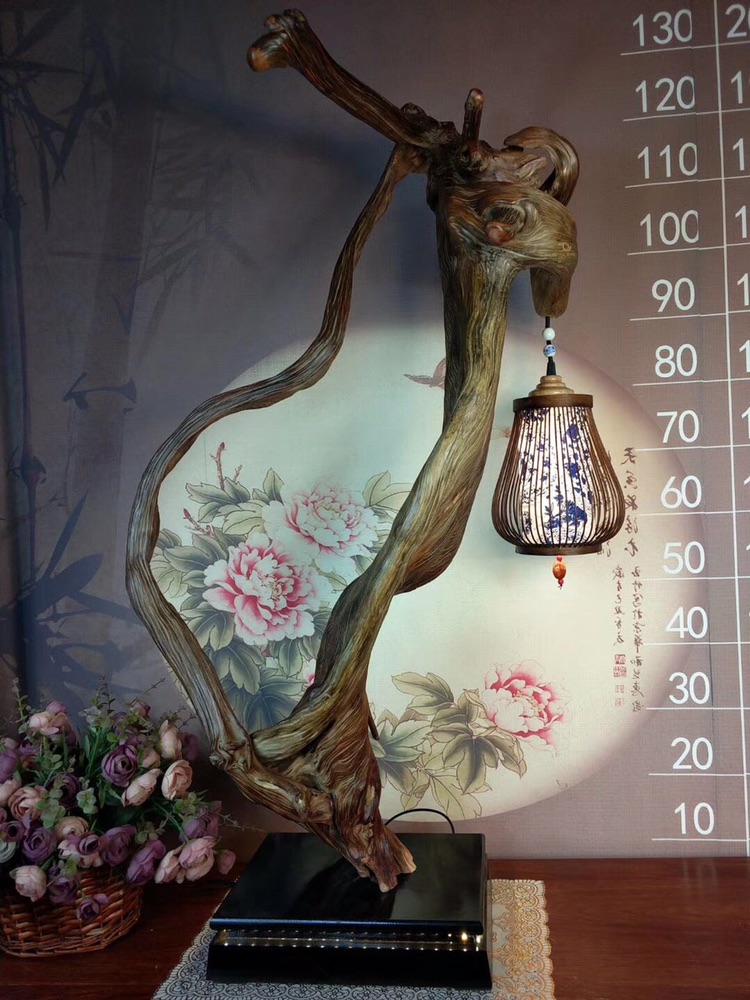 新完工崖柏台灯欣赏