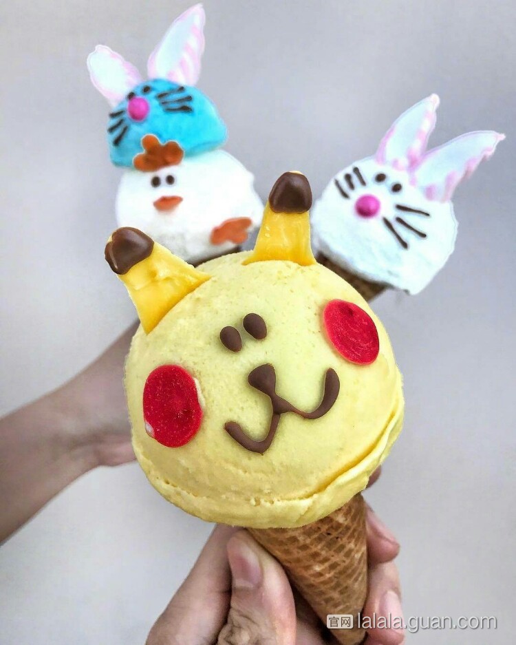 动物形状的冰淇淋