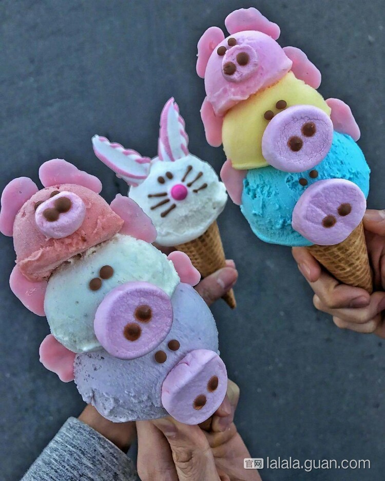 动物形状的冰淇淋