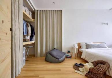 100平的日式风二居室，在极简的基础上，加入温馨质感 #家居装修#