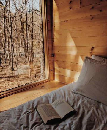 书和窗景是冬天的朋友。